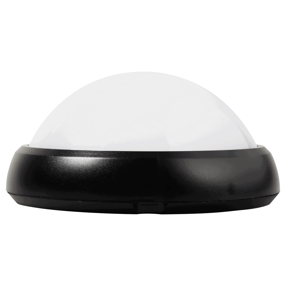 Lampă BAT rotundă LED 12W IP65 CW negru NV-3201