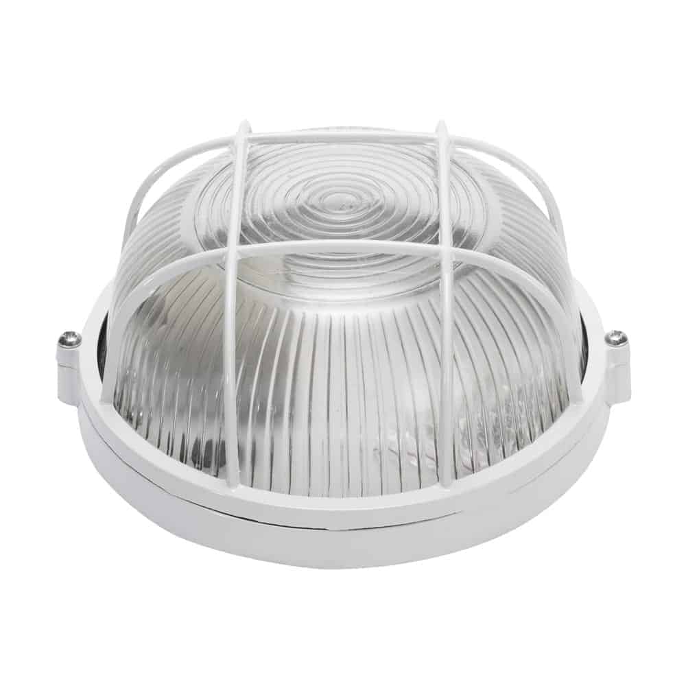 Lampă BAT grilă rotundă E27 60W alb NV-3201.011