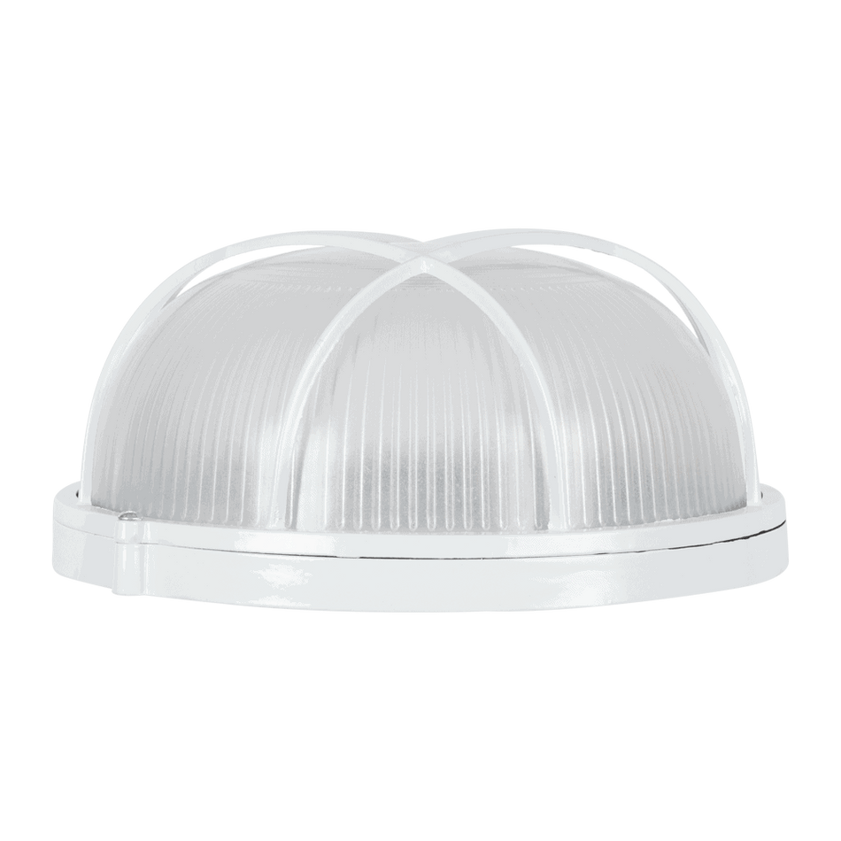 Lampă BAT grilă rotundă E27 100W alb NV-3201.08