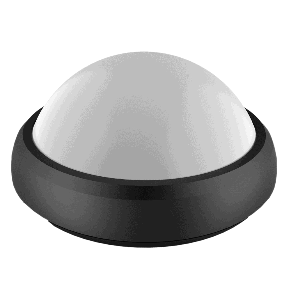 Lampă BAT rotundă LED 12W IP65 WW negru NV-3201