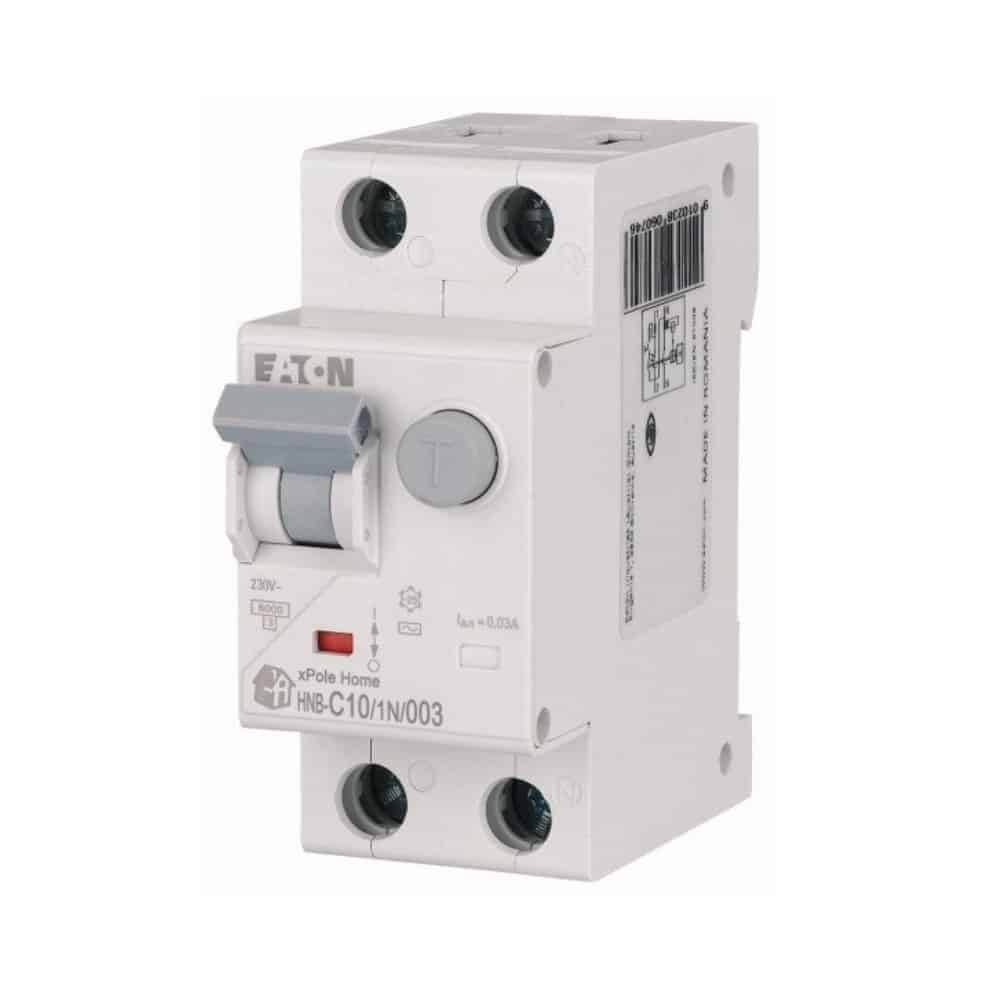 Diferențial 10A 1PN C 6kA 30mA, Eaton Xpole HNB