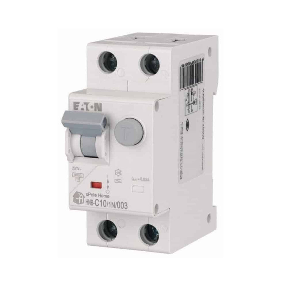 Diferențial 10A 1PN C 6kA 30mA, Eaton Xpole HNB