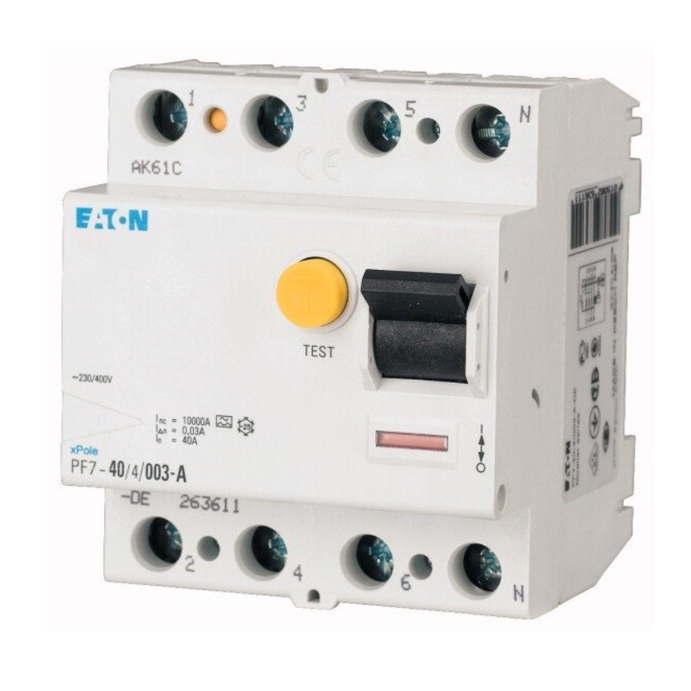 întrerupător de curent rezidual 4 poli, 80 A, 10kA, 0.03A