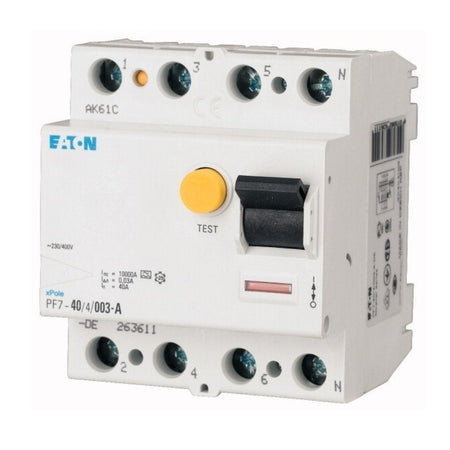 întrerupător de curent rezidual 4 poli, 80 A, 10kA, 0.03A