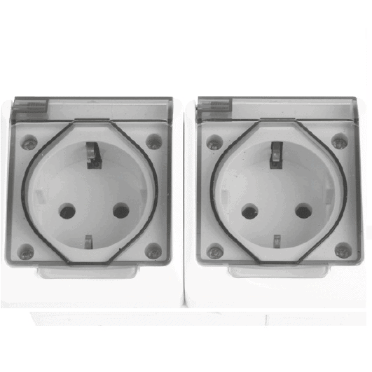 Priză dublă cu capac PT IP54 NV 1205.011