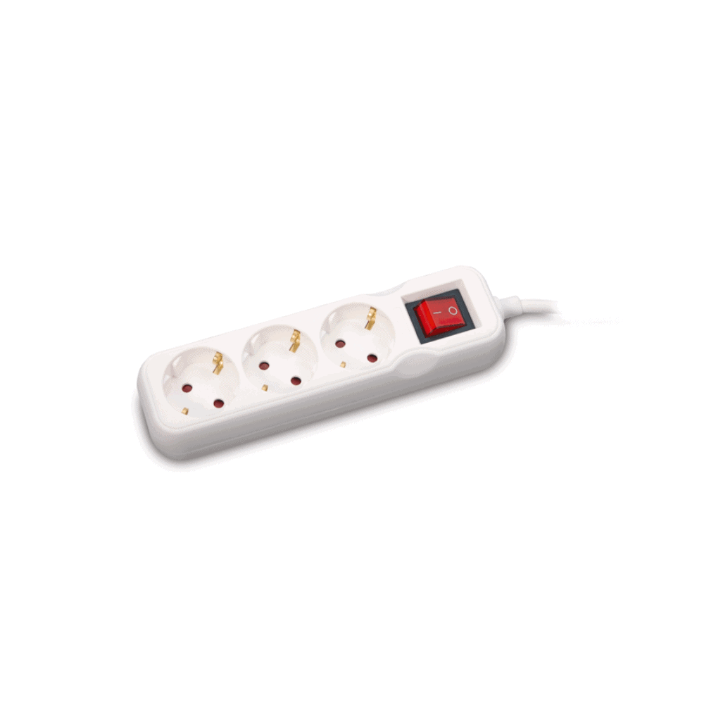 Prelungitor 1.5M 3PRIZE cu întrerupător 3X1