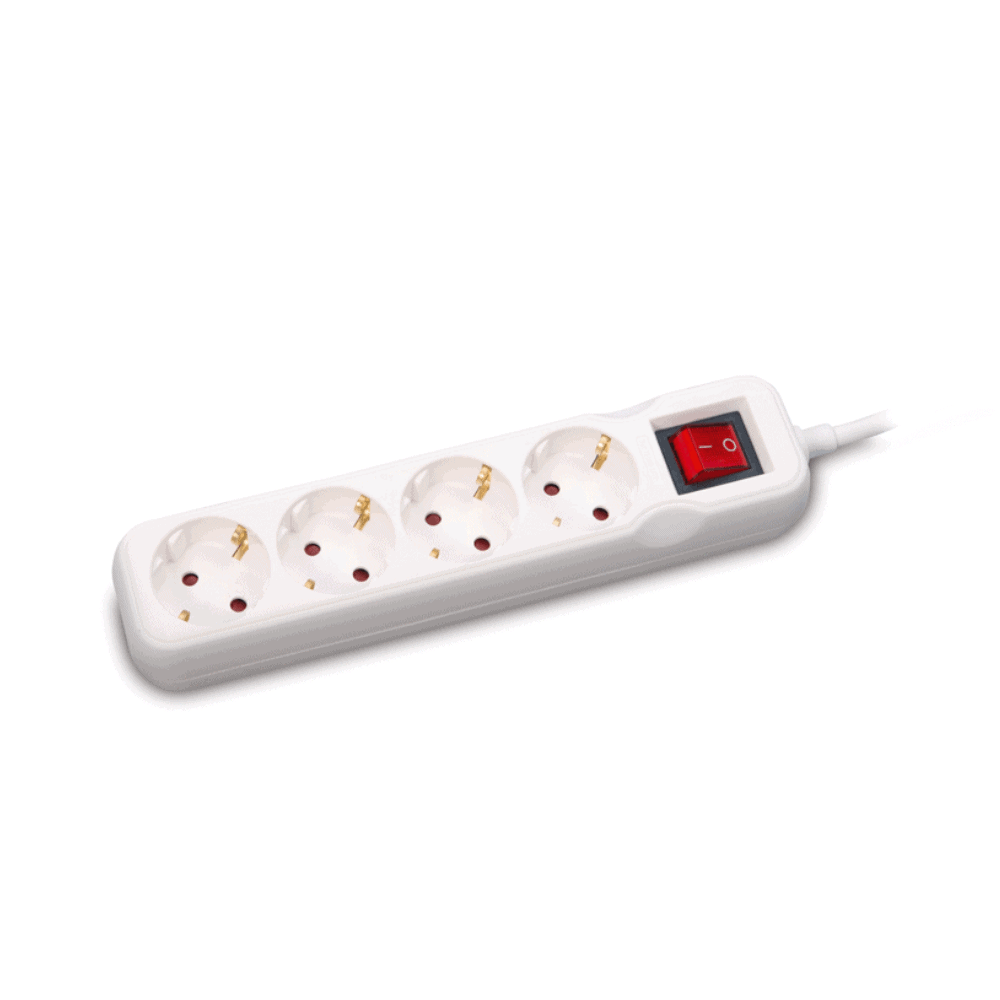 Prelungitor 1.5M 4PRIZE cu întrerupător 3X1