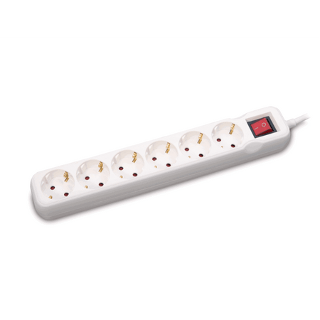 Prelungitor 5M 6PRIZE cu întrerupător 3X1