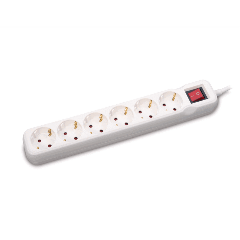 Prelungitor 5M 6PRIZE cu întrerupător 3X1