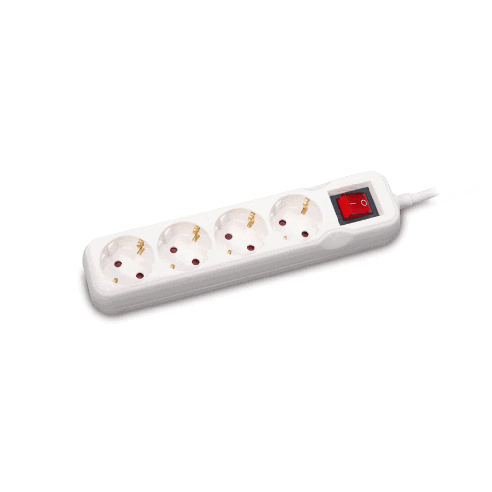 Prelungitor 5M 4PRIZE cu întrerupător 3X1