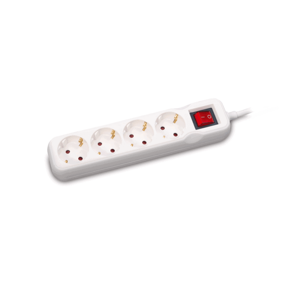 Prelungitor 5M 4PRIZE cu întrerupător 3X1