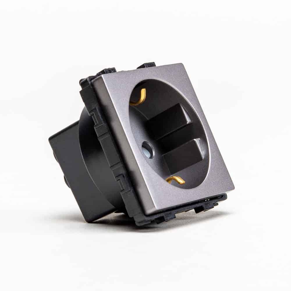 Priza schuko 16A gri