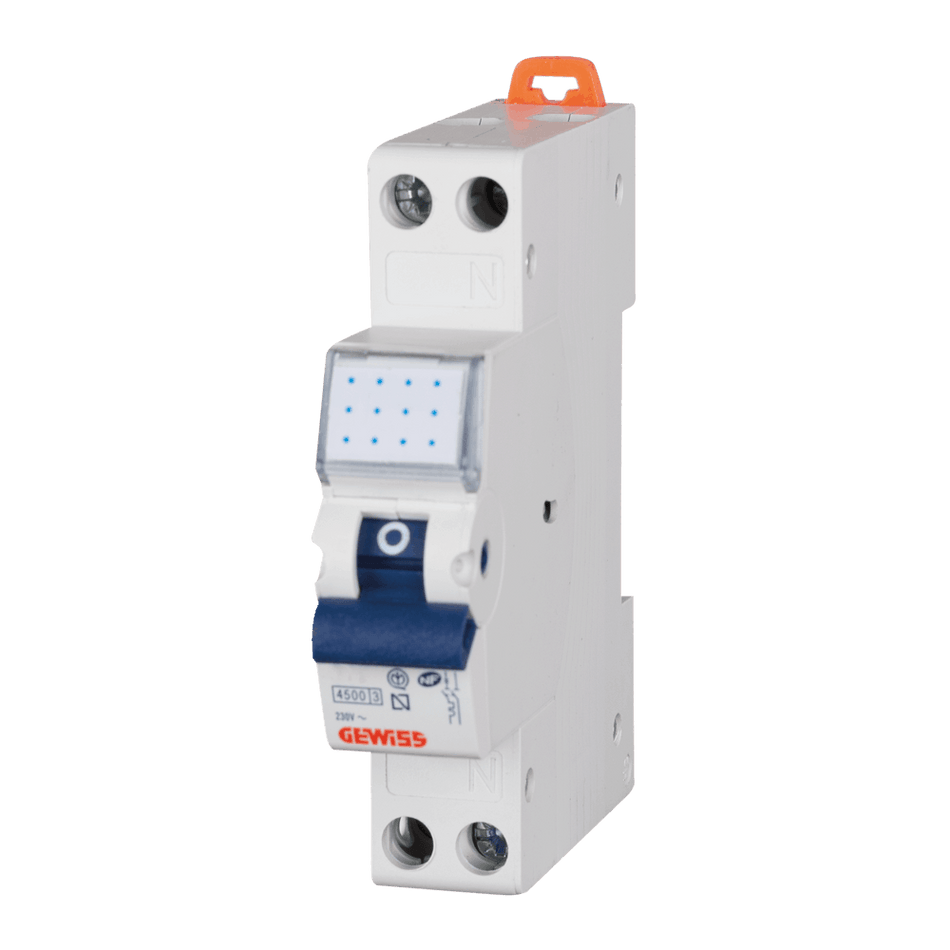 Întrerupător automat 16A 1P+N C 4.5kA, Gewiss GW90027