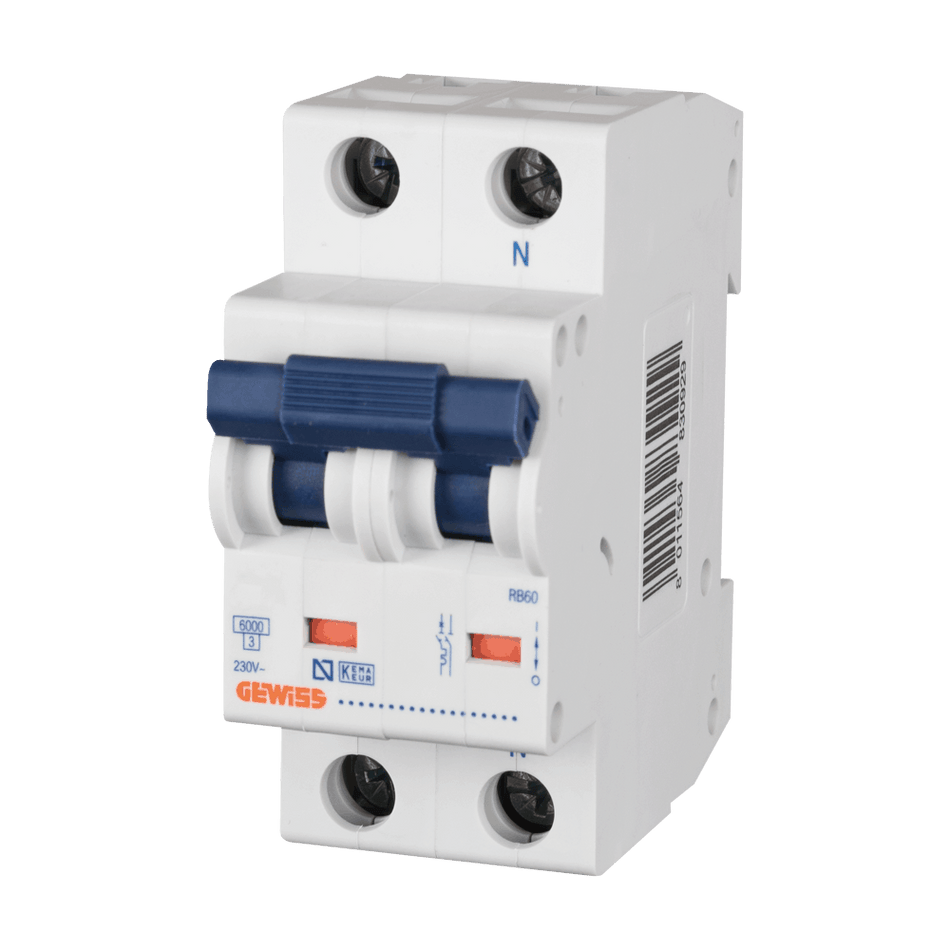 Întrerupător automat 20A 2P C 6kA, Gewiss GW91548