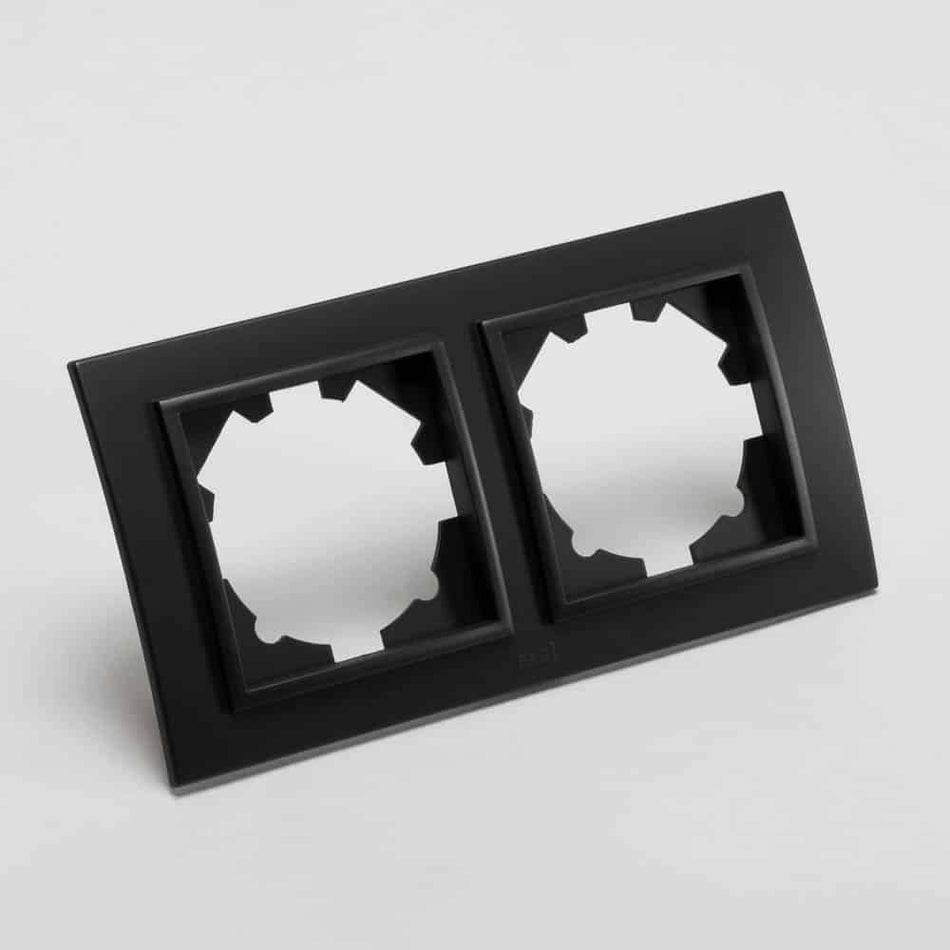 Ramă 2 posturi negru mat, Zena EL-BI