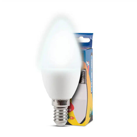 Bec LED lumânare 5W, E14 6400K (lumină rece)