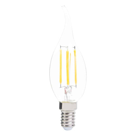 Bec LED filament flacără 4W E14 2700K (lumină caldă)