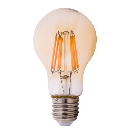 Bec LED filament auriu A60 8W E27 2200K (lumină caldă)
