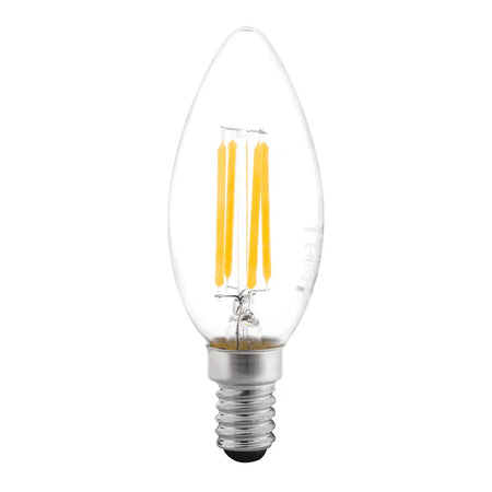 Bec LED filament lumânare 4W 2700K (lumină caldă)