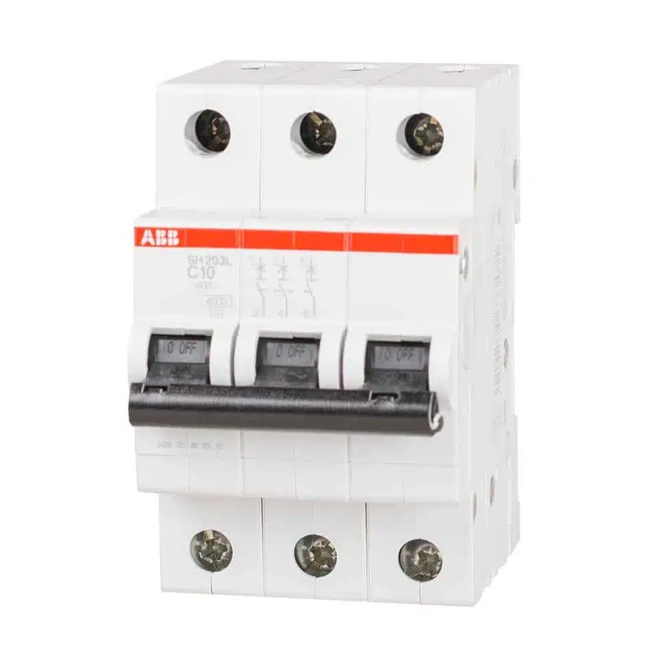 Întrerupător automat 10A 3P C 4.5kA, ABB SH203L-C10