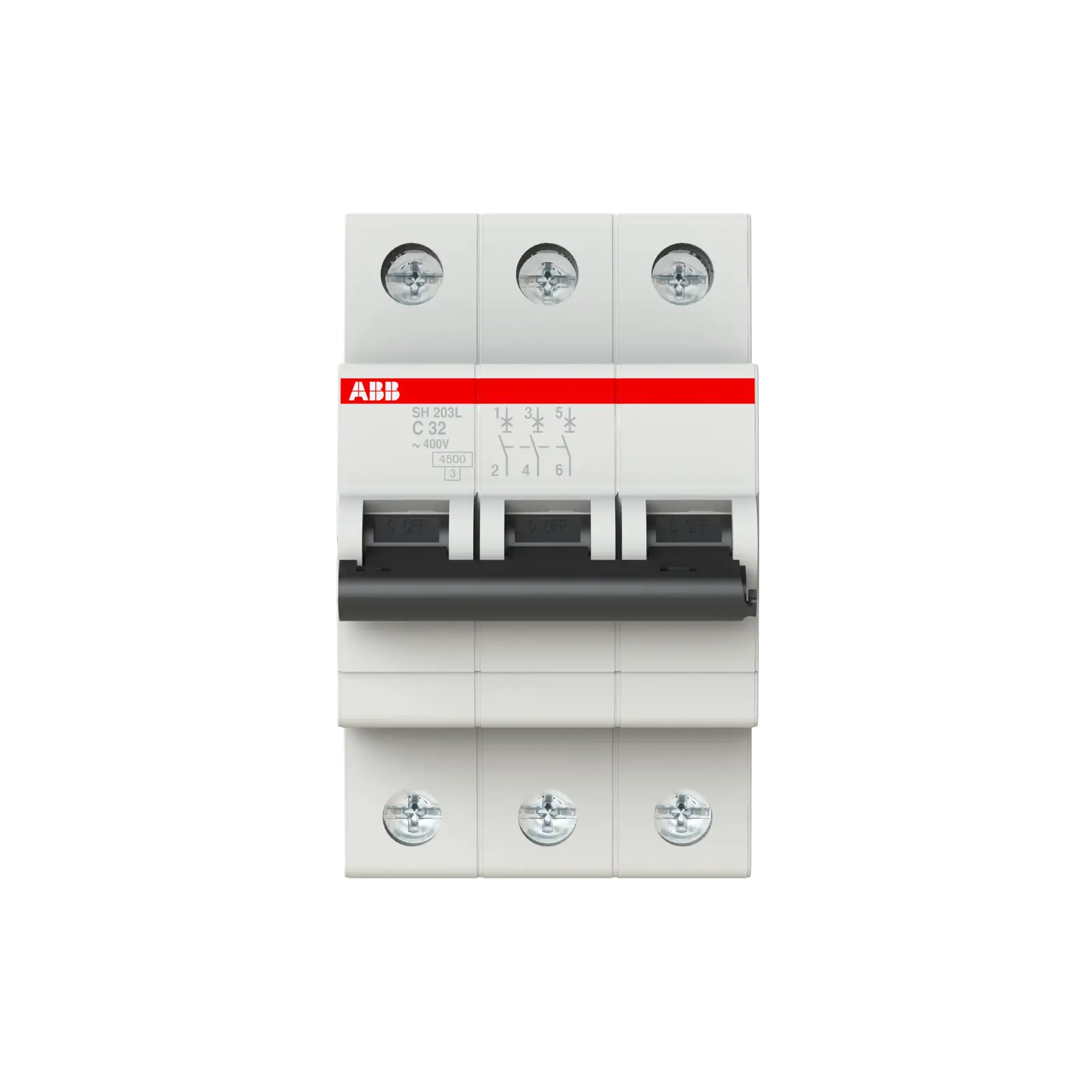 Întrerupător automat 32A 3P C 4.5kA, ABB SH203L-C32