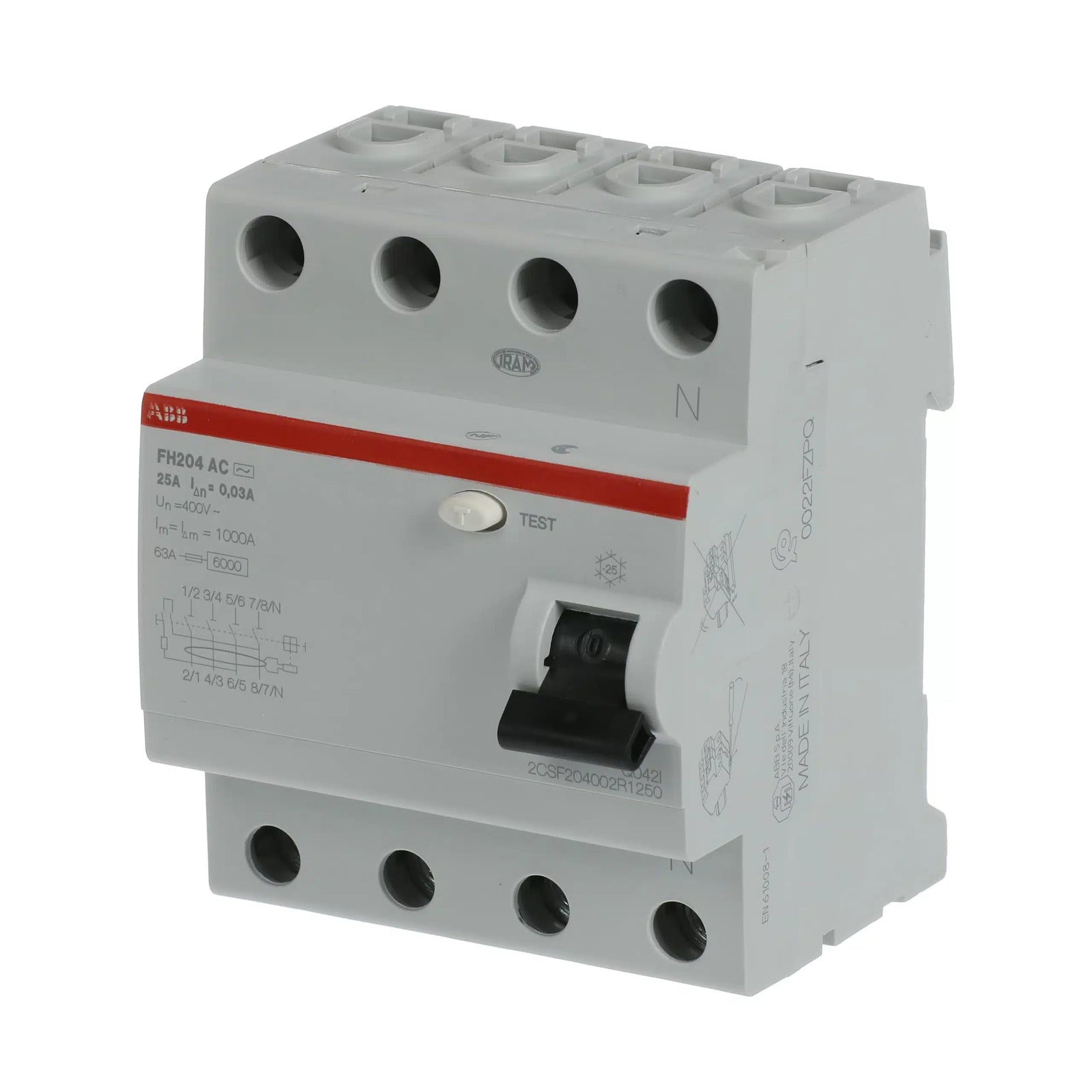 Diferențial RCCB 25A 4P 30mA, ABB FH204 AC-25/0.03