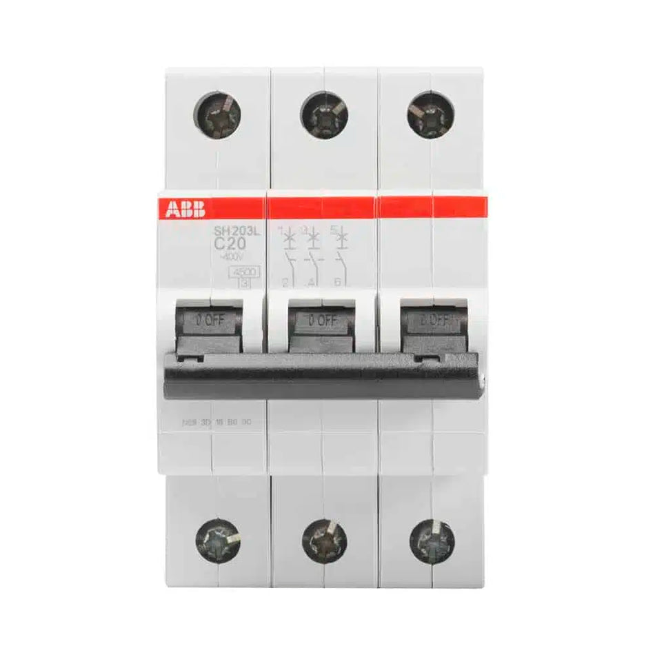 Întrerupător automat 20A 3P C 4.5kA, ABB SH203L-C20