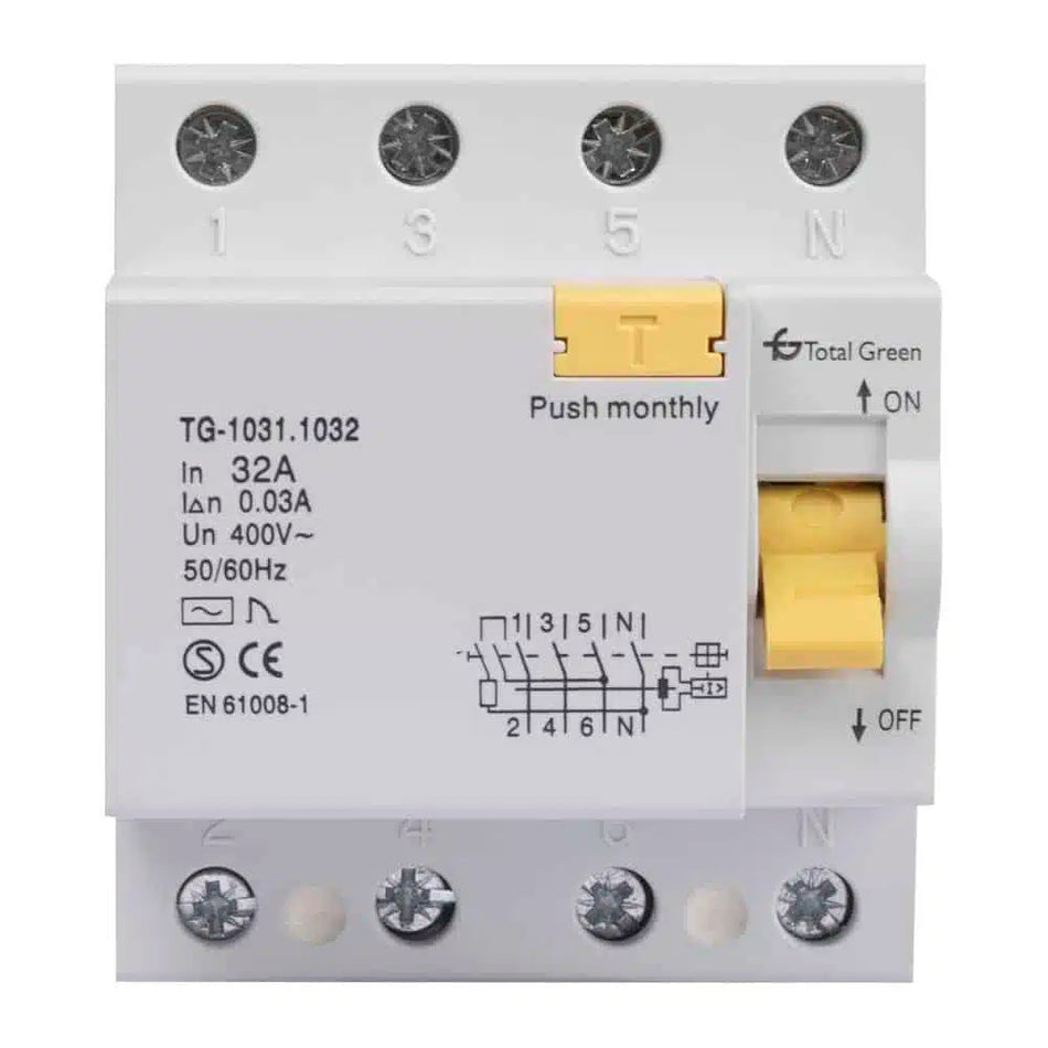 Diferențial 32A 4P 30mA, Total Green