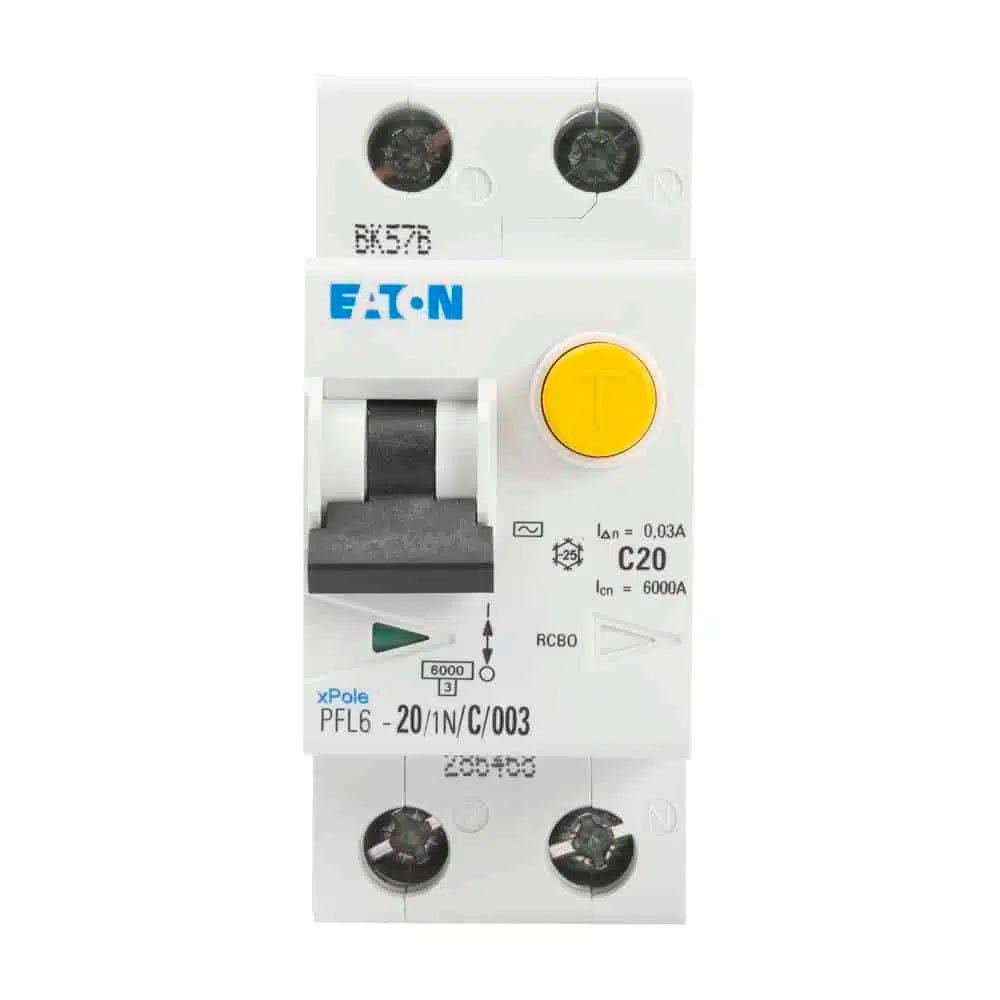 Întreruptor diferențial PFL6-20/1N/C/003, Eaton