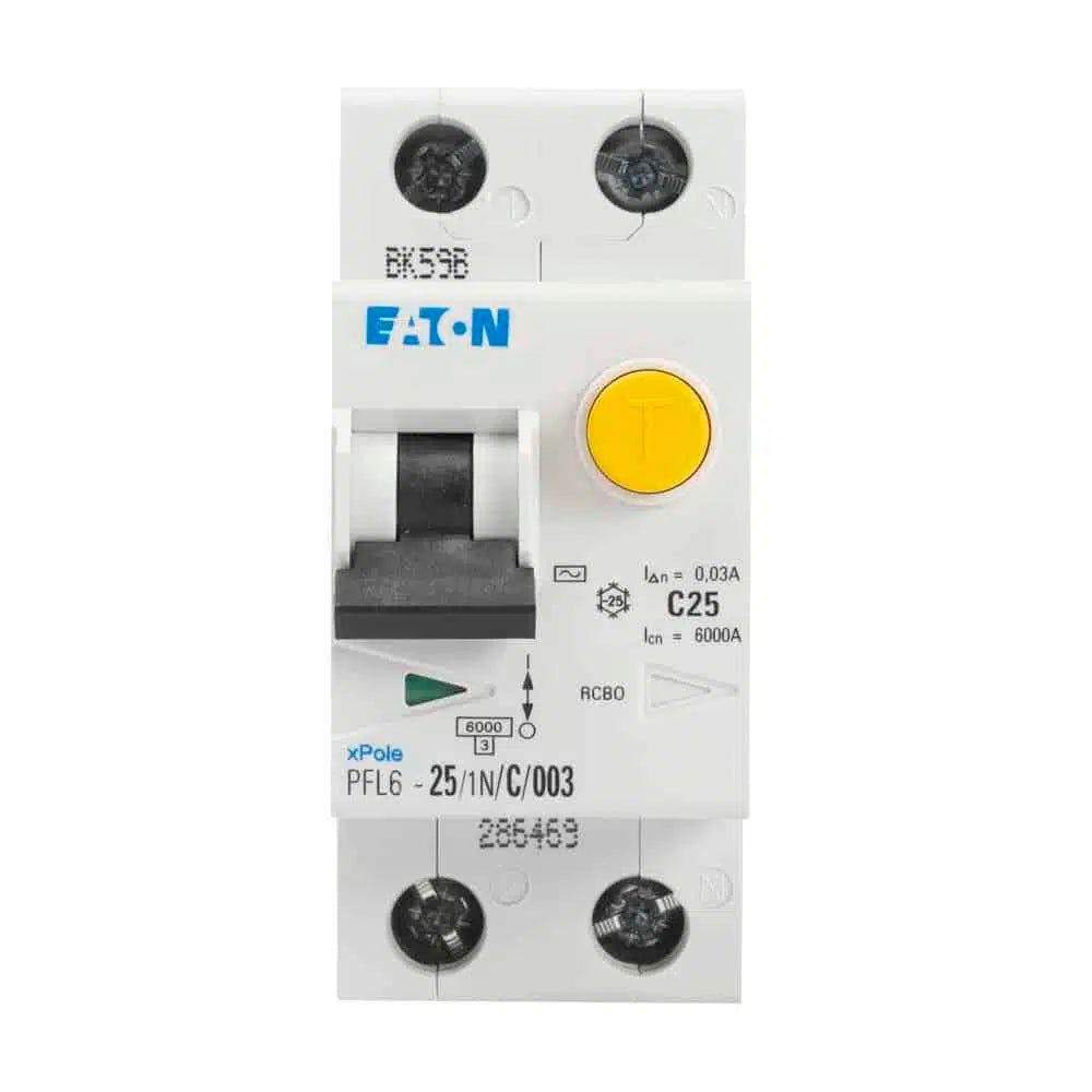 Întreruptor diferențial PFL6-25/1N/C/003, Eaton