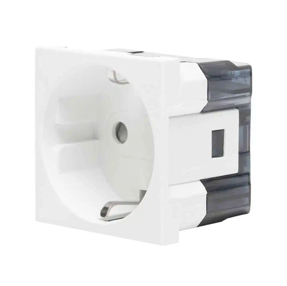 Priza Schuko protectie copii 2M, alb, Elbi Moda Voice