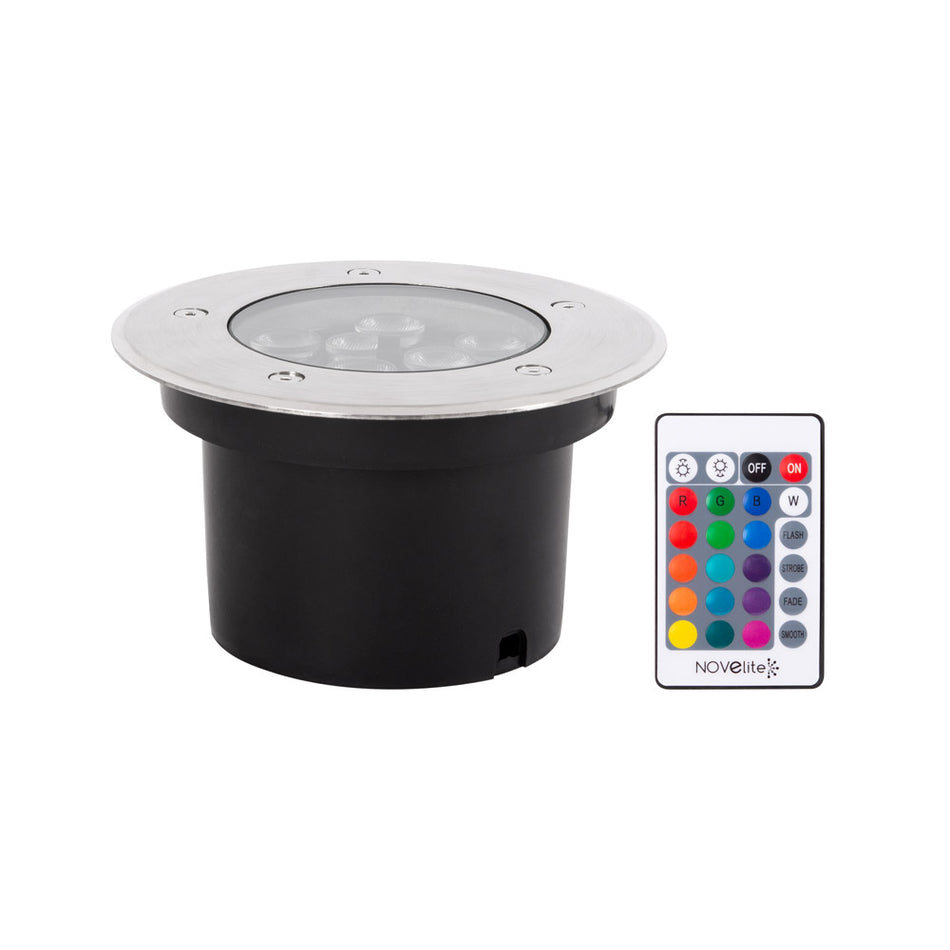Spot LED pardoseală 9W cu telecomandă