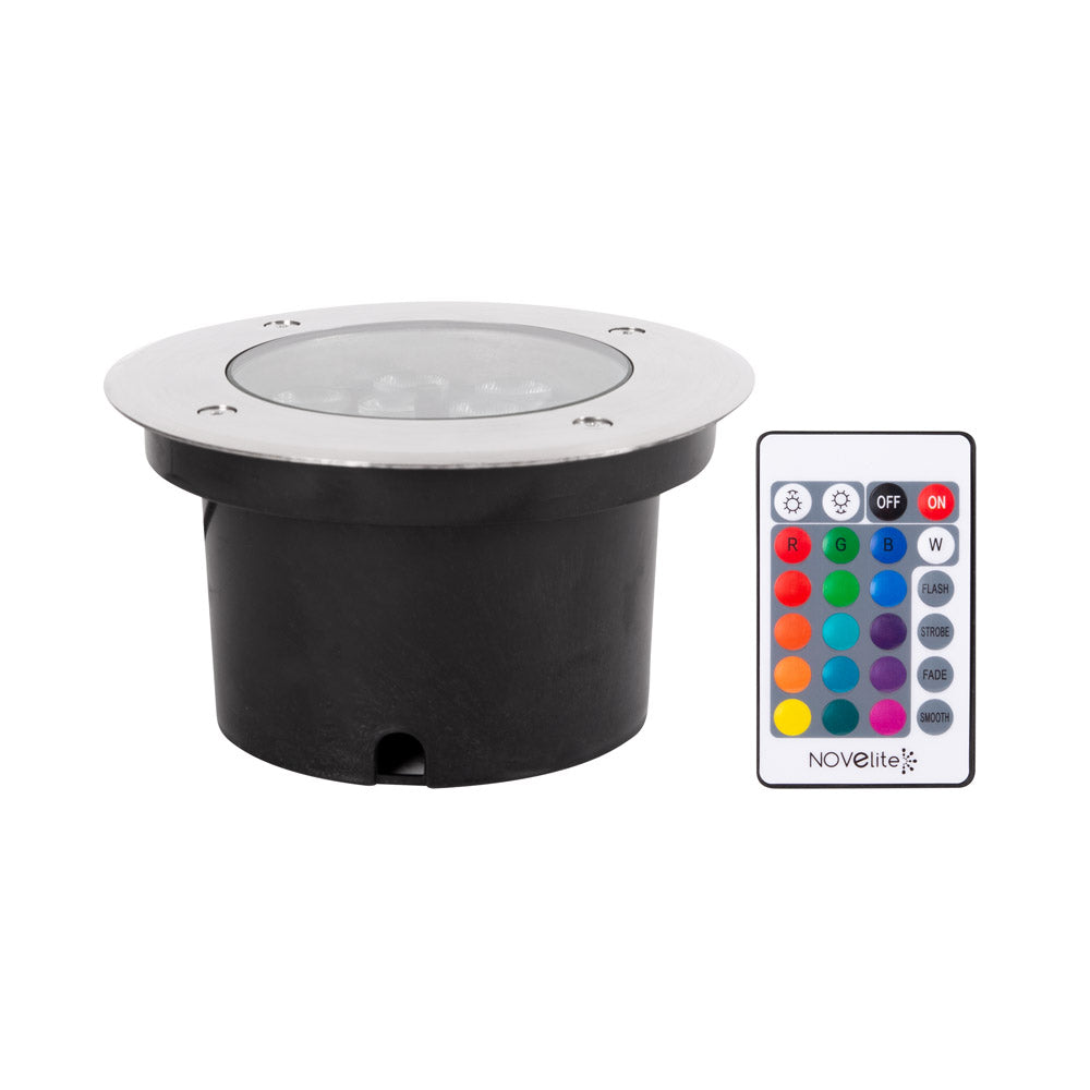 Spot LED pardoseală 12W cu telecomandă