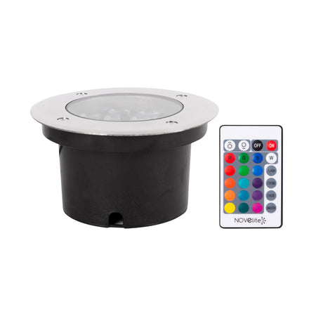 Spot LED pardoseală 12W cu telecomandă