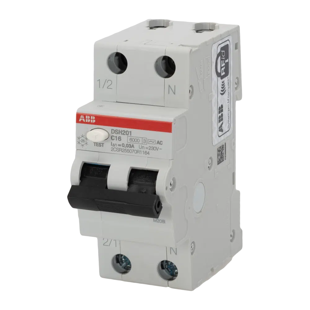 Diferențial RCBO 10A 1P+N C 6kA 30mA, ABB DSH201 C10 AC30