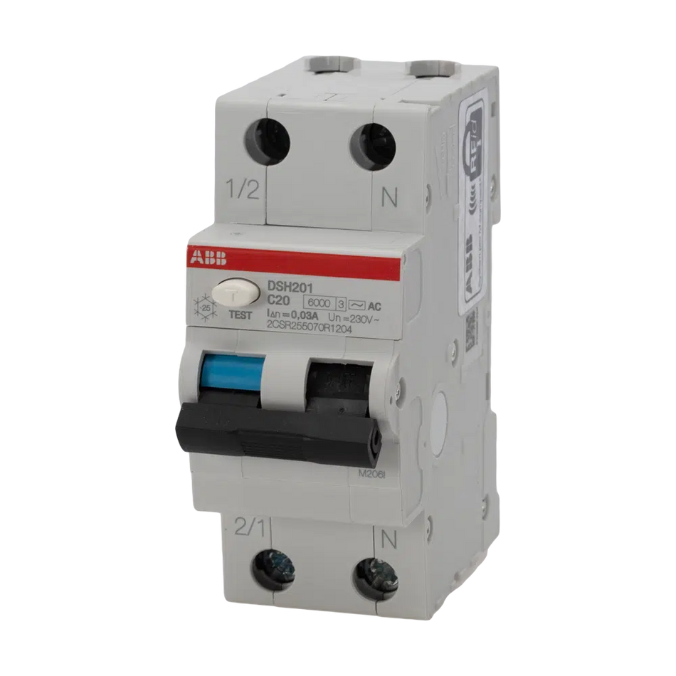 Diferențial RCBO 20A 1P+N C 6kA 30mA, ABB DSH201 C20 AC30