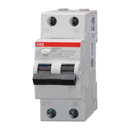 Diferențial RCBO 10A 1P+N C 6KA 30mA, ABB DSH201 C10 AC30