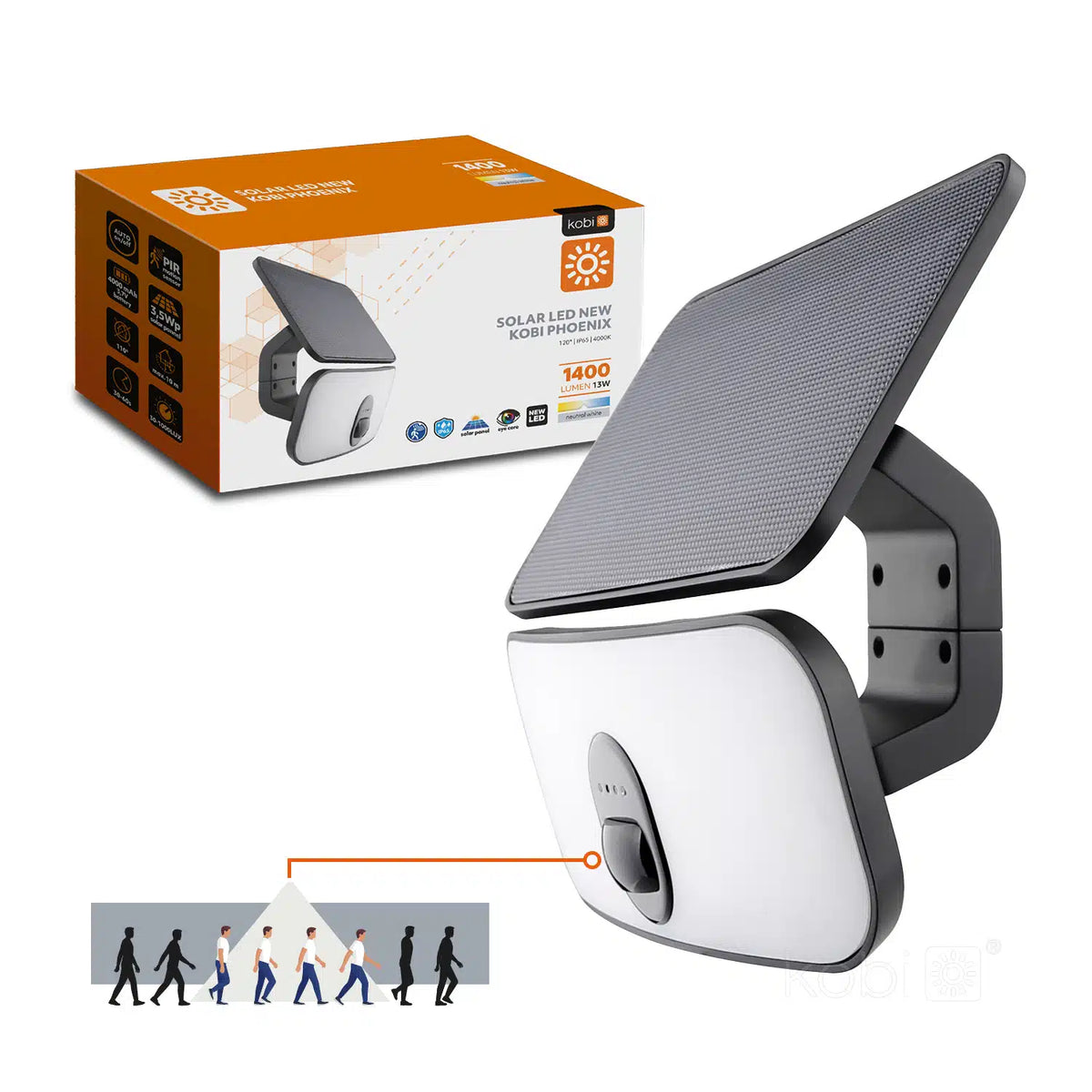 Proiector solar LED 13W 4000K NEW PHOENIX, Kobi