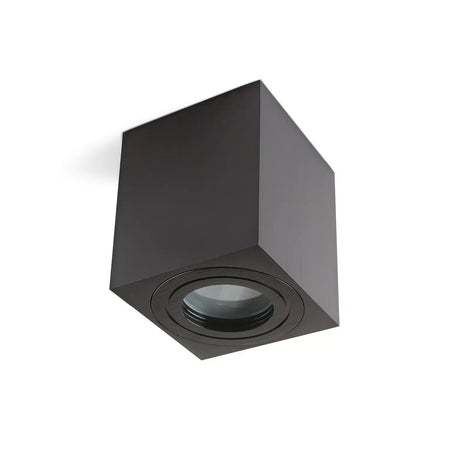 Reflector aplicat fix GU10 negru AQUARIUS SQUARE, Kobi