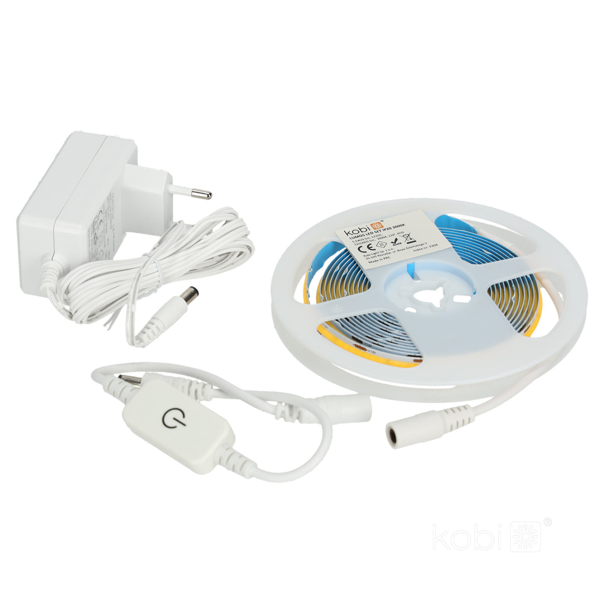 Set bandă LED 3m 25W 3000K IP20 LUMOS, Kobi