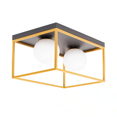 Lustră 2xE27 IP20 negru+auriu Luma, Erste
