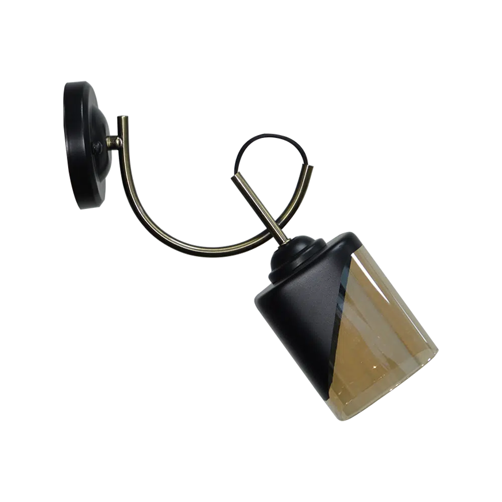 Aplică 1xE27 IP20 negru+auriu Smoky, Erste