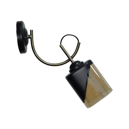 Aplică 1xE27 IP20 negru+auriu Smoky, Erste