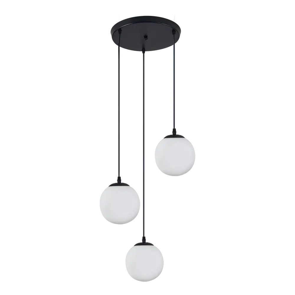 Pendul 3xE27 IP20 negru Glint, Erste
