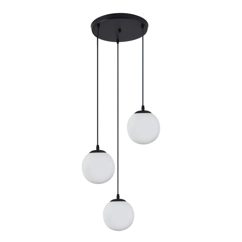 Pendul 3xE27 IP20 negru Glint, Erste