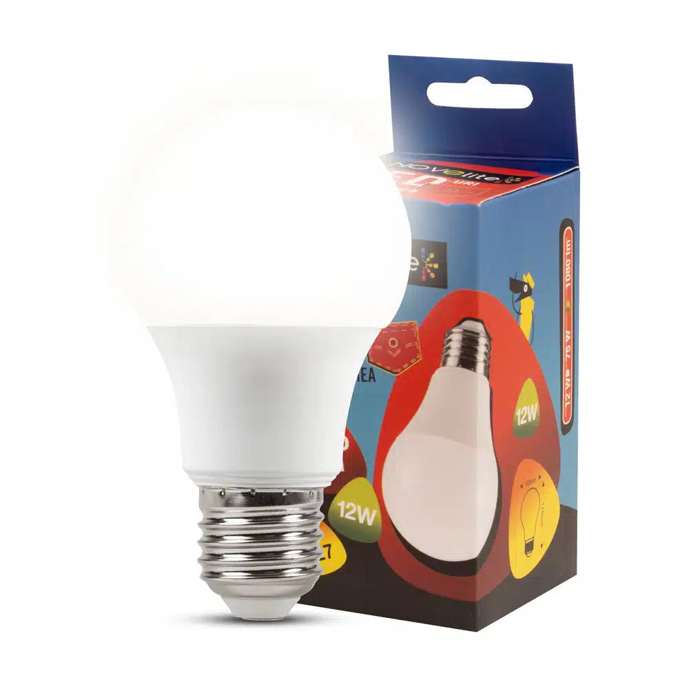 Bec LED 12W A60 E27 3000K (lumină caldă), Novelite