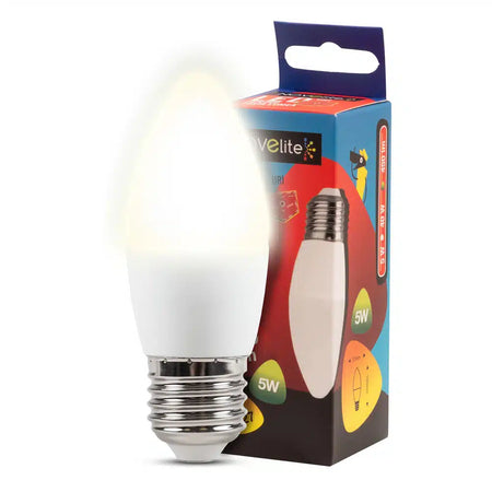 Bec lumânare LED 5W E27 3000K (lumină caldă), Novelite