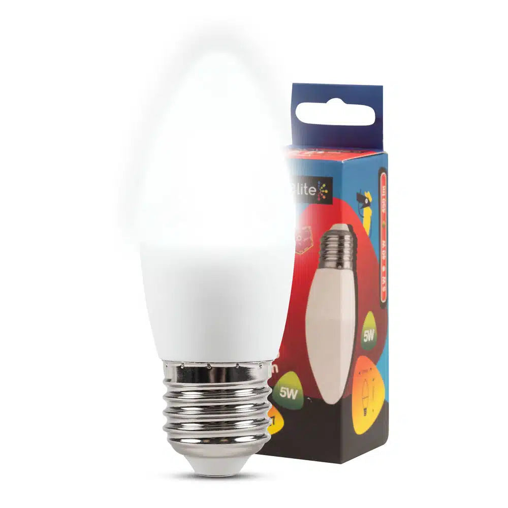Bec lumânare LED 5W E27 6400K (lumină rece), Novelite