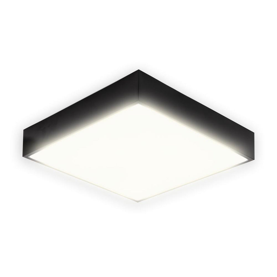 Plafonieră LED 24W 3CCT IP54 negru Ruut, Erste