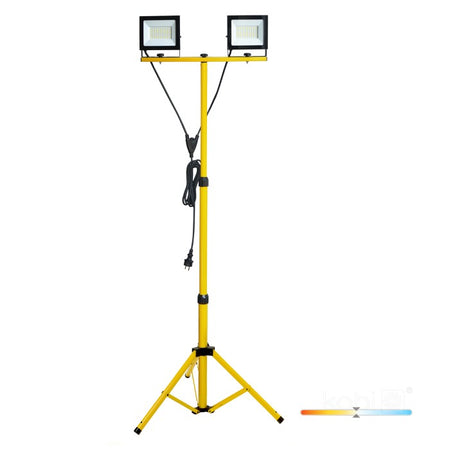 Trepied cu proiectoare LED 2x50W TIGRA, Kobi